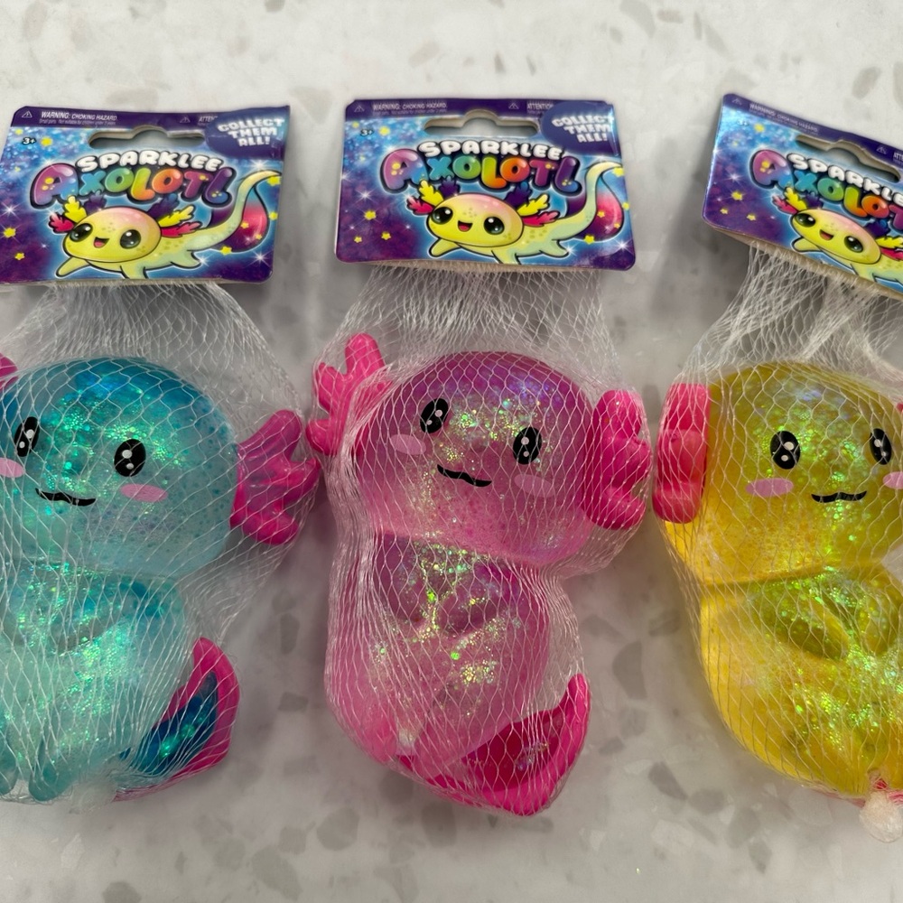 Sparkle Axolotl Toys Set